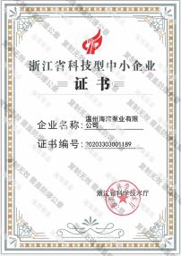 科技型中小企業(yè)證書(shū)