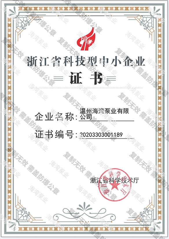 科技型中小企業(yè)證書