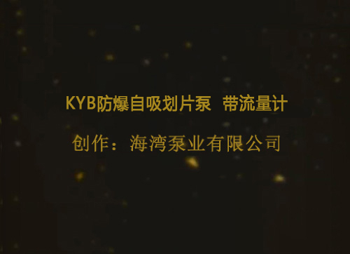 KYB防爆自吸劃片泵  帶流量計