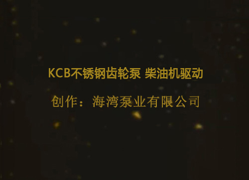 KCB不銹鋼齒輪泵 柴油機驅動